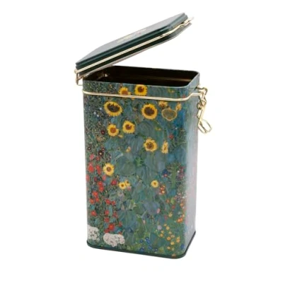 Afbeelding van Fridolin 19402 voorraaddoos / koffie van metaal met beugelsluiting inhoud: ca. 1,4 liter Gustav Klimt: landtuin