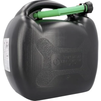 Afbeelding van cartrend Jerrycan voor alle soorten brandstof, met VN goedkeuring, schenktuit, 20 liter, kunststof, zwart, 11265