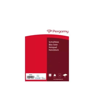 Afbeelding van Pergamy schrijfblok, 60 g/m², ft A5, 100 vel, geruit 5 mm schrijfblok