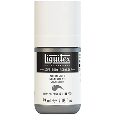 Afbeelding van Liquitex Professionele fles van zacht acryl, 59 ml, neutraal grijs, ml