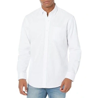 Image de Amazon Essentials Chemise Oxford pour homme, à manches longues et poche, coupe classique, blanc, taille XL