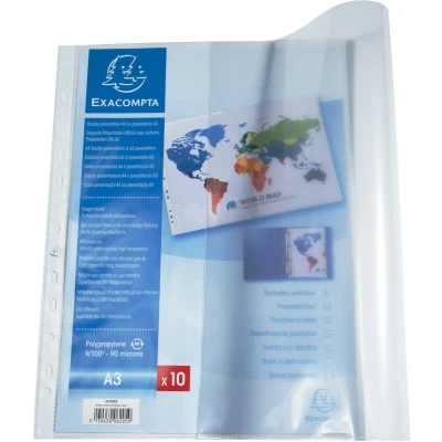 Afbeelding van Exacompta 6205E 5x Sachet 10 poch perf