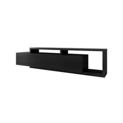 Afbeelding van Meubella TV Meubel Bello Mat Zwart 219 cm