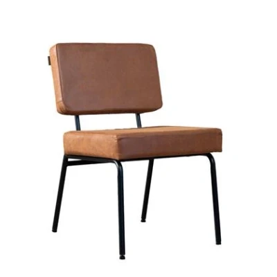 Afbeelding van Bronx71® Industriële eetkamerstoel Espen cognac eco leer stoel