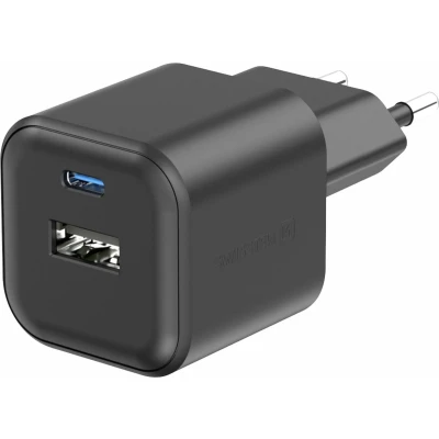 Afbeelding van Swissten USB C Oplader met 2 Poorten 12W Zwart