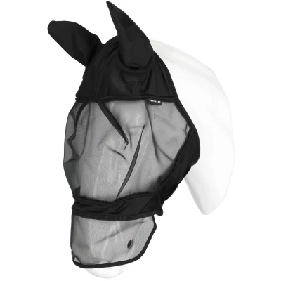 Afbeelding van EQUITHÈME Vliegenmasker Soft UV protection Met Neusnetje Zwart