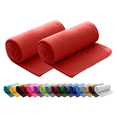 Afbeelding van 2 stuks omkeerbare deken 130 x 160 cm, stof, rood, cm