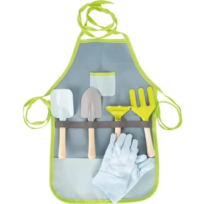 Image de Small Foot Tablier Outils Bois et en métal, Gants de Jardinage Inclus, pour Enfants à partir 3 Toys, Uni, 11881, Multicolor, AB Jahren