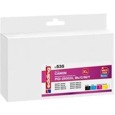 Afbeelding van Edding Inktcartridge vervangt Canon PGI 2500BK XL, 2500C 2500M 2500Y XL Compatibel Combipack Zwart, Cyaan, Magenta, Geel EDD 535 18