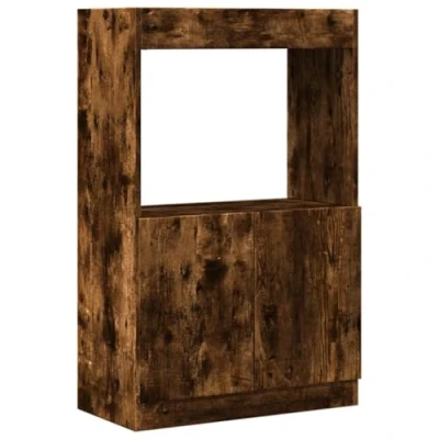 Image de vidaXL Buffet haut chêne fumé 63x33x100 cm bois d&#039;ingénierie855101