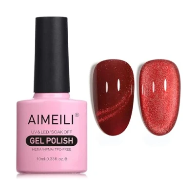 Afbeelding van AIMEILI 10 ml nagellak, magnetisch, gel, Cat&#039;s Eye UV, LED, manicure, pedicure, eenvoudig aan te brengen, 744