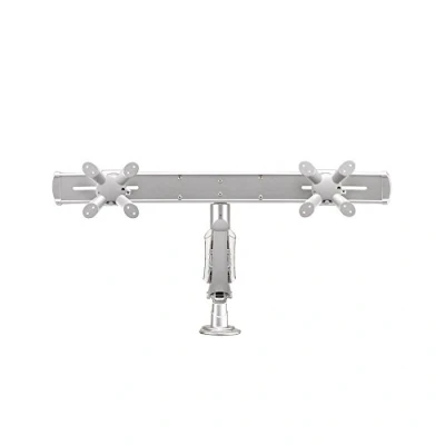 Image de Neomounts FPMA D940DG Kit de montage pleine action pour 2 écrans LCD argent Taille d&#039;écran : 10&quot; 24&quot; ordinateur bureau, montrable sur bureau