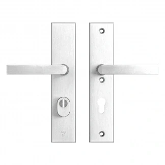 Afbeelding van AXA Veiligheidsbeslag (Edge Plus) Aluminium geslepen: Kruk (model Blok) PC72 met kerntrekbeveiliging SKG***