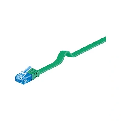 Afbeelding van goobay Verbindingskabel RJ 45 (M) naar 3 m UTP CAT 6a gevormd, vlak groen