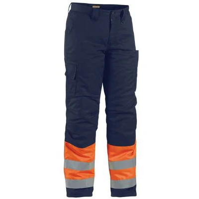 Image de Pantalon haute visibilité hiver orange fluorescent/marine