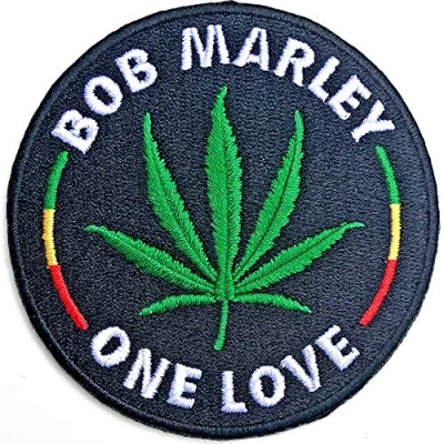 Afbeelding van Bob Marley Leaf Patch Zwart