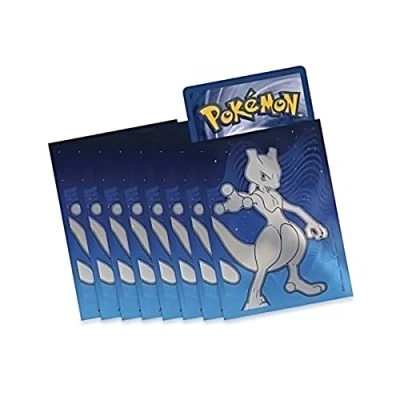 Afbeelding van Pokémon kaarthoezen uit de Elite Trainer Box Presenteer je kaarten met promotionele hoezen van ETB dozen, 65 stuks, Mewtwo Pokemon Go