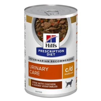 Afbeelding van Hill&#039;s Prescription Diet C/D Multicare Urinary Care Stoofpotje Blik Hondenvoer Kip Groente 354 g
