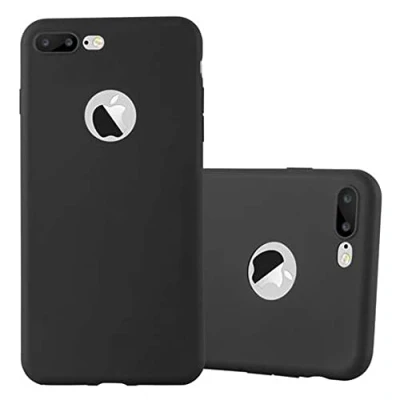 Afbeelding van Cadorabo Hoesje geschikt voor Apple iPhone 7 PLUS / 7S 8 in CANDY ZWART Beschermhoes gemaakt van flexibel TPU silicone Case Cover