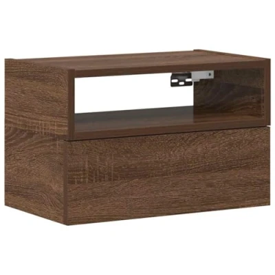 Afbeelding van vidaXL Nachtkastje wandgemonteerd 45x26x28,5 cm bruin eikenkleur