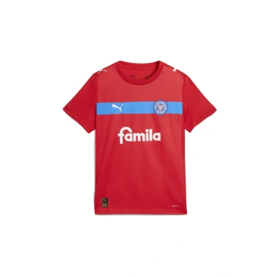 Afbeelding van PUMA Holstein Kiel 25/26 uitshirt, Blauw/Rood/Wit, Maat 5 6Y