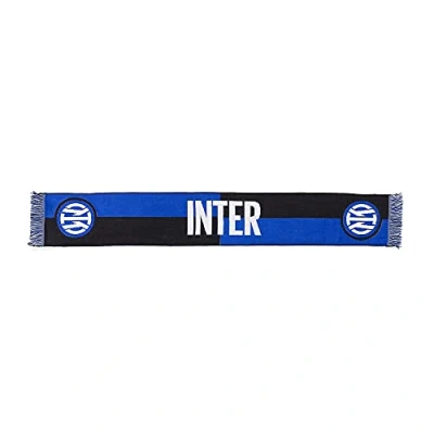 Afbeelding van Inter Sjaal met logo, verschillende kleuren, stadion, uniseks, volwassenen, schaken, zwart/blauw, één maat
