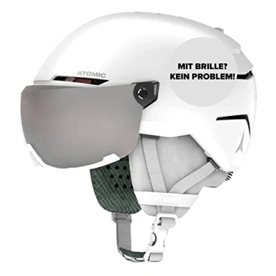 Afbeelding van Atomic Skihelm Kinderen Savor Visor Jr Snowboard Helm Wintersport bescherming Wit S