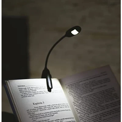 Afbeelding van EMOS Led leeslamp Bevestigingsclip 10 lm, max. 7 m 2 verlichtingsmodi 35 uur Werkt op batterijen (AAA Micro) Voor binnen en buiten