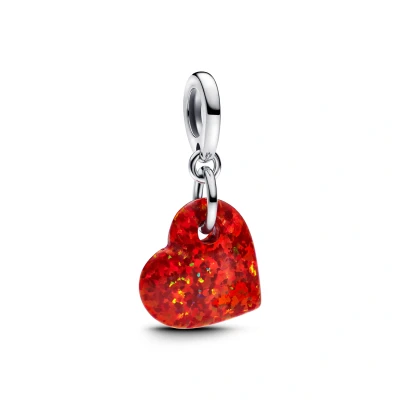 Afbeelding van Pandora Sterling zilveren hartvormige hanger, standaard, Geen edelsteen, zilver, edelsteen