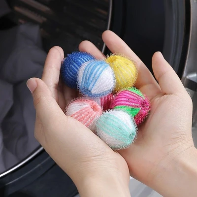 Afbeelding van 6 Stuks Nylon Wasserij Bal Decontaminatie Wasmachine Wassen En Beschermen Plakken Verwijderen Ontharing Cleaning