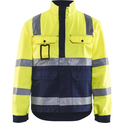 Afbeelding van Blaklader Jack, ongevoerd High Vis 4023 1804 Geel/Marineblauw