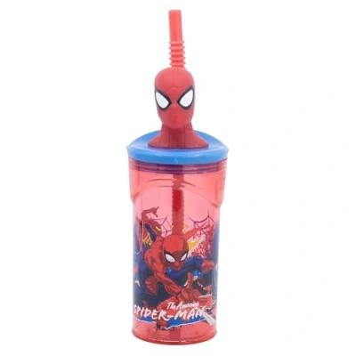 Afbeelding van Stor 3D figuur glas 360 ml Spiderman Urban Web