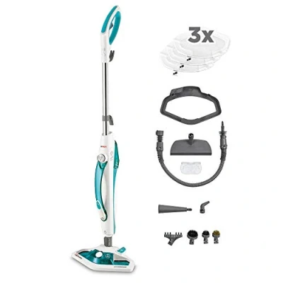 Image de Nettoyeur vapeur balai Polti Vaporetto SV450 Double 1500 W Blanc et Bleu