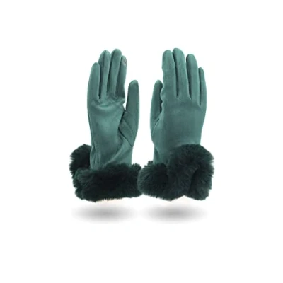 Afbeelding van QUEEN HELENA G03 Warme winterhandschoenen van zacht suède met touchscreen en winddicht voor dames, Benzine.