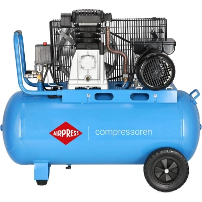 Afbeelding van Airpress Compressor HL 340/90 max druk 8 Bar 230 Volt 90 liter Ketelinhoud 340 l/min 3.0 pk / 2.2 kW 63 kg Blauw 1,5 m Snoerlengte