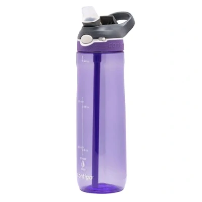 Afbeelding van Contigo Ashland Autospout Waterfles met rietje Grote BPA vrije Drinkfles van 720ml Sportfles Lekvrije Ideaal voor School, de Sportschool, Fiets, Hardlopen, Wandelen Grapevine