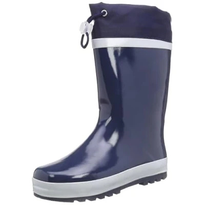 Afbeelding van Rubberen laarzen basic gevoerd, blauw, wit, 24/25 EU