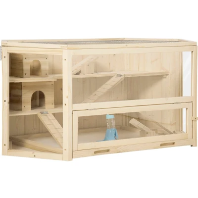 Afbeelding van PawHut Kooi voor kleine dieren met PS plexiglas D51 082V00