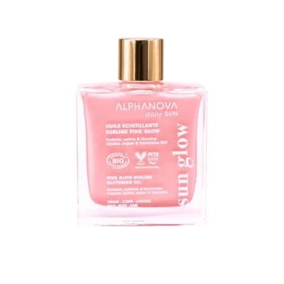 Afbeelding van Alphanova Sun Sublime glitter oil pink glow bio 50ml