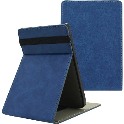 Afbeelding van imoshion Ereader Cover / Hoesje Geschikt voor Pocketbook Basic Lux 4 HD 3 Touch 5 Vivlio Stand Flipcase Donkerblauw