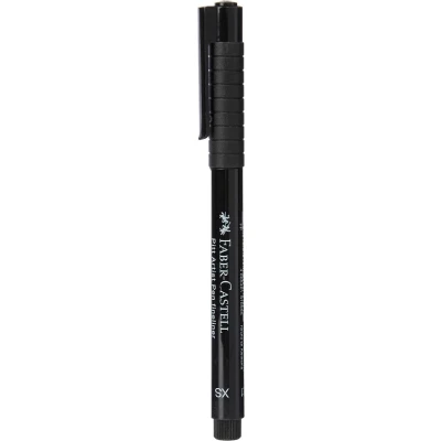 Afbeelding van Permanente markeerstift Faber Castell Pitt Artist Zwart 10 Stuks
