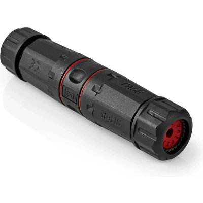 Afbeelding van Netwerk koppelstuk Cat 6 RJ45 female Lengte 120 mm IP68 Stofdichte en waterdichte wartel Allteq
