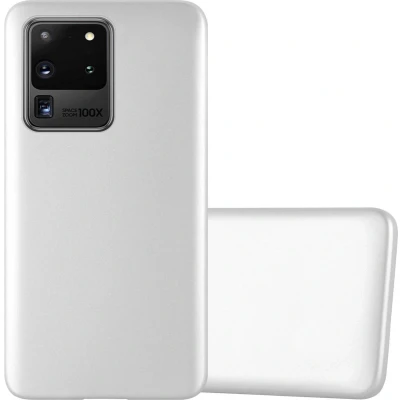 Afbeelding van Cadorabo Hoesje geschikt voor Samsung Galaxy S20 ULTRA in METALLIC ZILVER Beschermhoes gemaakt van flexibel TPU silicone Case Cover