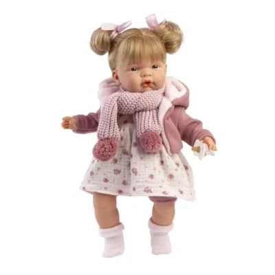Afbeelding van Llorens Pop Joelle Llorona Met Fuxia Jasje 38cm