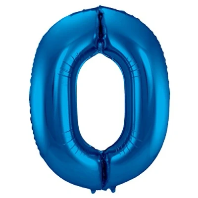 Afbeelding van Ballon folie 0 blauw 86cm