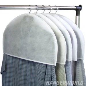 Afbeelding van Hangerworld 20 stuks witte schouderhoezen voor kleding