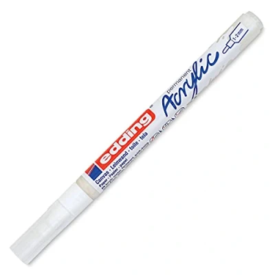 Afbeelding van edding 5300 Acrylic Marker wit 1 ST 2mm / 4 5300922