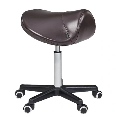 Afbeelding van Master Massage Zadelkruk, rolkruk, draaibare kruk, werkkruk, kastkruk, cosmetische koffiekruk, bruin
