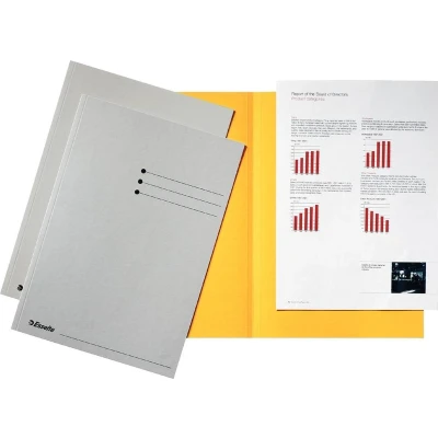Afbeelding van Esselte Dossiermap Grijs, Karton Van 180 G/m², Pak 100 Stuks