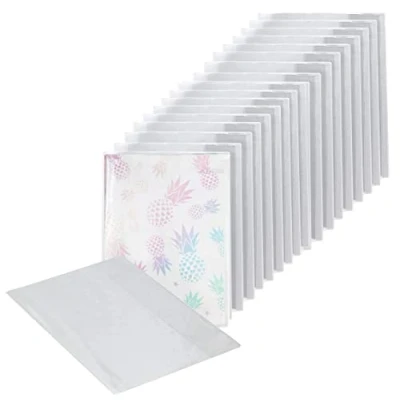 Afbeelding van EXERZ A4 20 stuks notitieboekomslagen, transparant, waterbestendig, boekomslag, slip on beschermende jassen voor laptop, PVC zak (A4 x 20)
